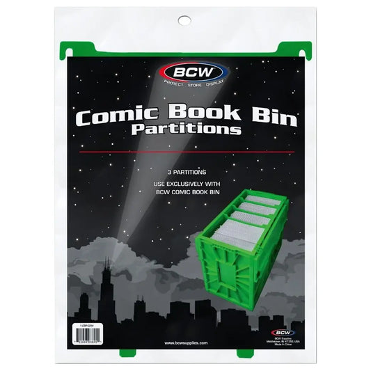 BCW Comic Book Bin Partitions Green | Comic book storage supplies Australia