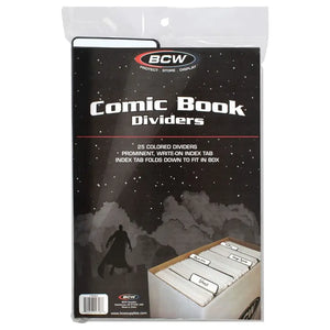 BCW Comic Book Dividers Black | Comic book storage supplies Australia