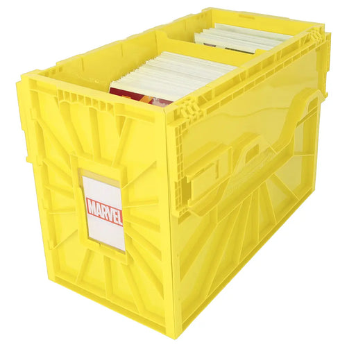 BCW Short Comic Book Bin Yellow | Comic book storage supplies Australia