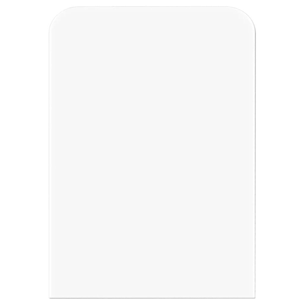 A minimalist, light gray rectangular BCW trading card divider with rounded corners at the top on a white background.