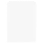 A minimalist, light gray rectangular BCW trading card divider with rounded corners at the top on a white background.