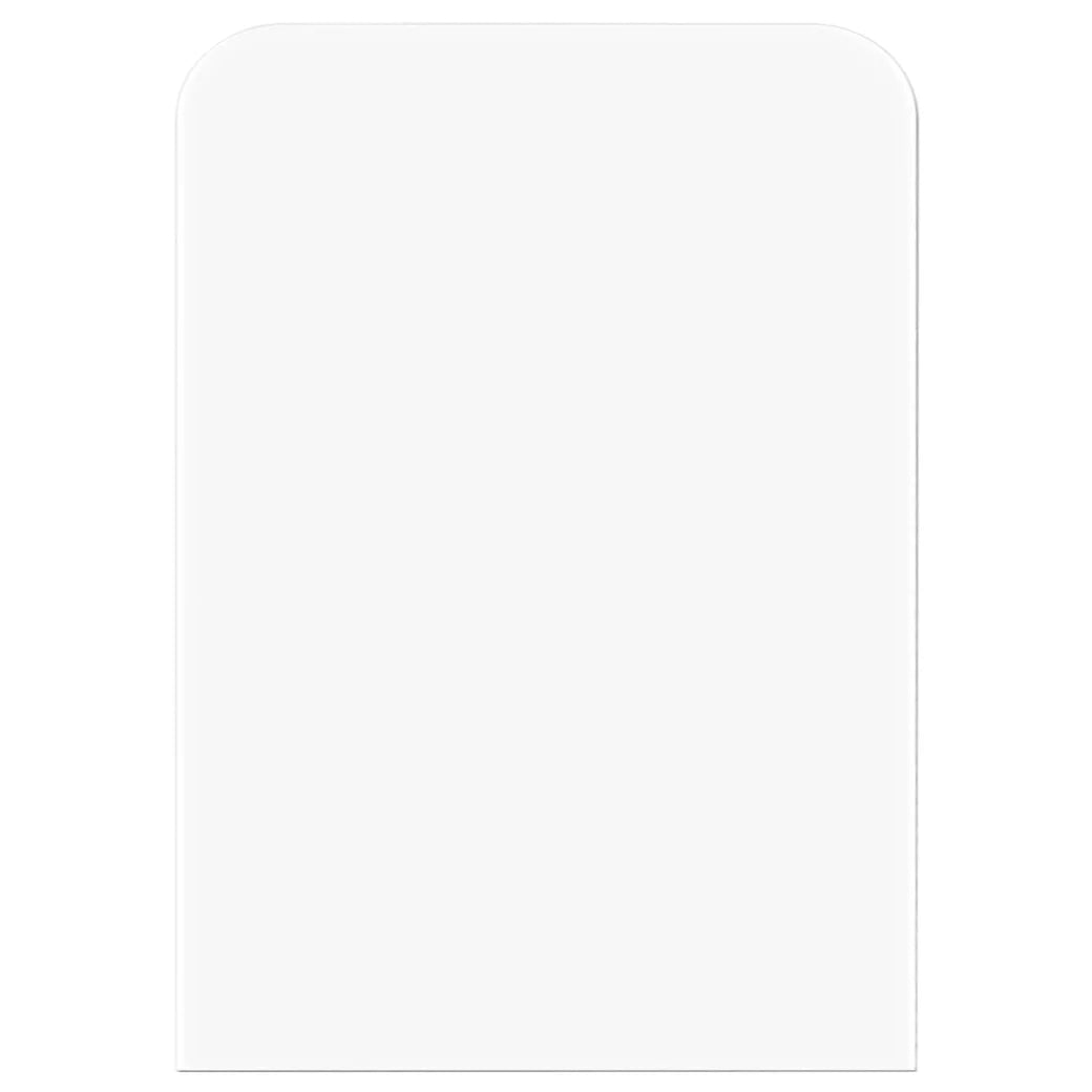 A minimalist, light gray rectangular BCW trading card divider with rounded corners at the top on a white background.