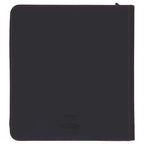 A dark charcoal gray Z-Folio document organizer with red contrast stitching and a subtle debossed logo at the bottom center, shown on a plain white background.