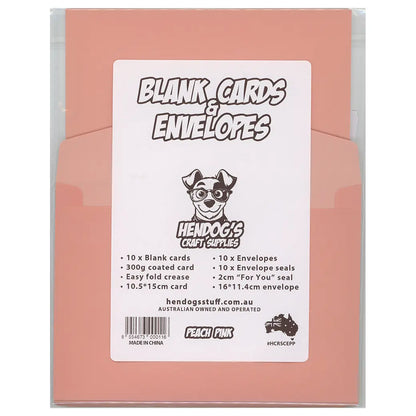 Blank Cards & Envelopes - Peach Pink | Cardmaking craft supplies Australia