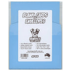 Blank Cards & Envelopes - Sky Blue | Cardmaking craft supplies Australia