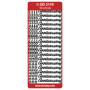 Doodey Peel-Off Outline Stickers - Anniversary / Numbers