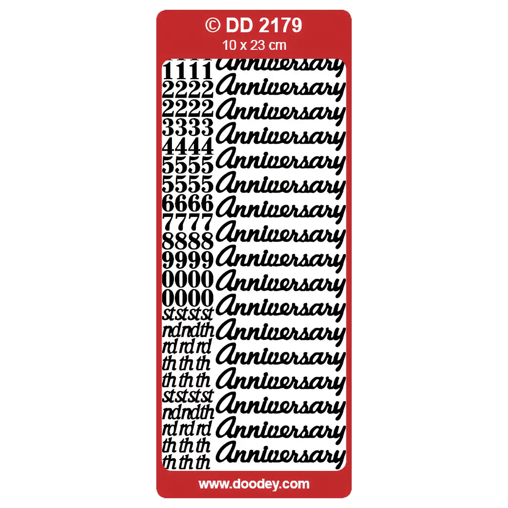 Doodey Peel-Off Outline Stickers - Anniversary / Numbers