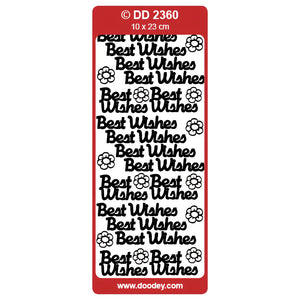 Doodey Peel-Off Outline Stickers - Best Wishes (Large)