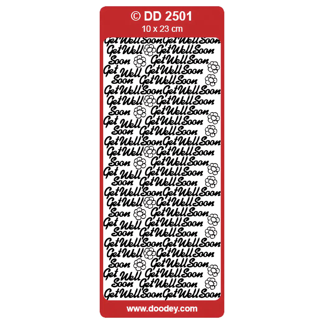 Doodey Peel-Off Outline Stickers - Get Well Soon