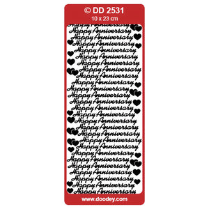 Doodey Peel-Off Outline Stickers - Happy Anniversary
