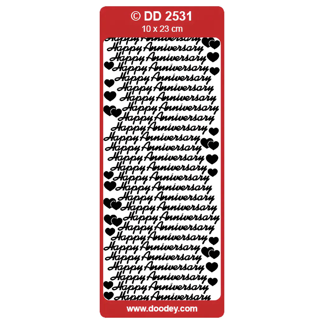Doodey Peel-Off Outline Stickers - Happy Anniversary