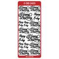 Doodey Peel-Off Outline Stickers - Happy Birthday / Happy B-Day