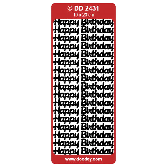 Doodey Peel-Off Outline Stickers - Happy Birthday (Large)