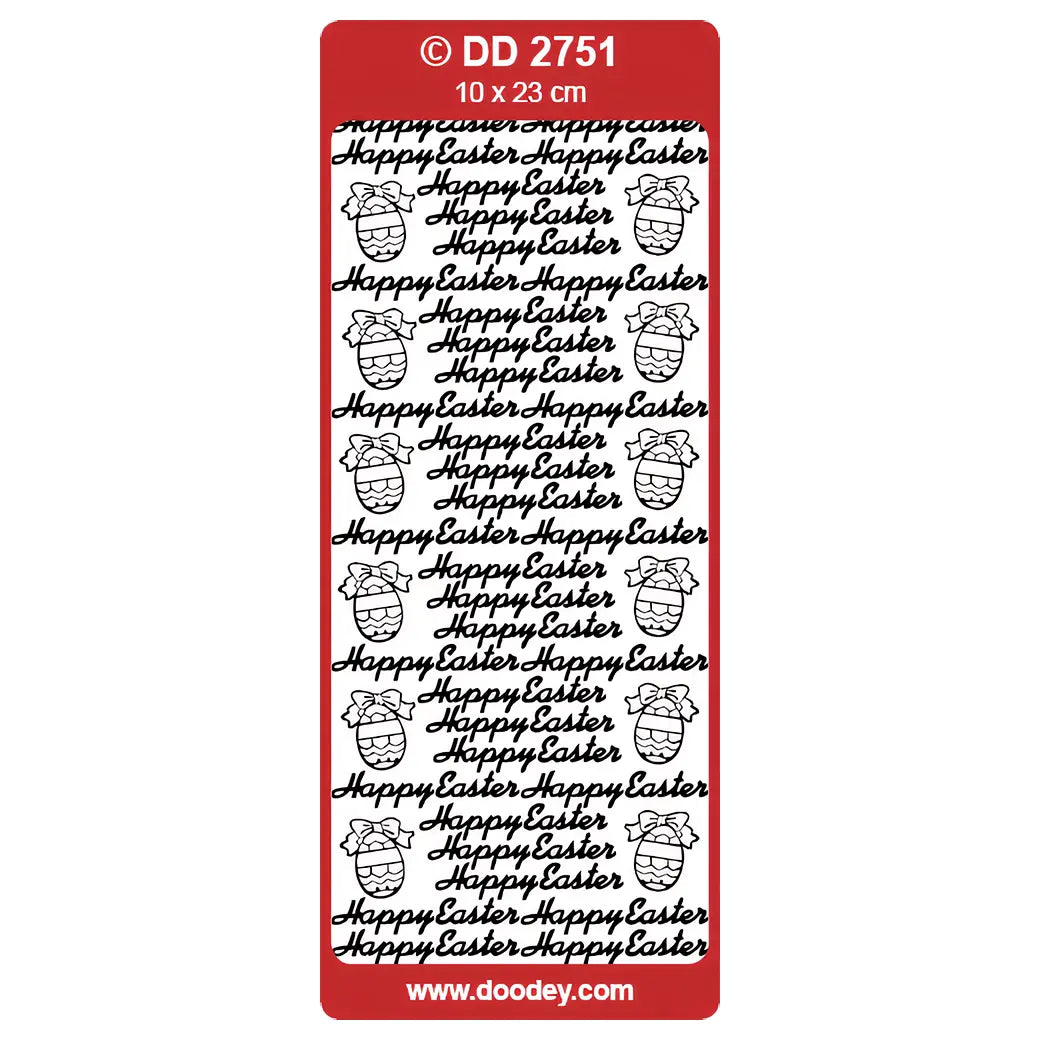 Doodey Peel-Off Outline Stickers - Happy Easter