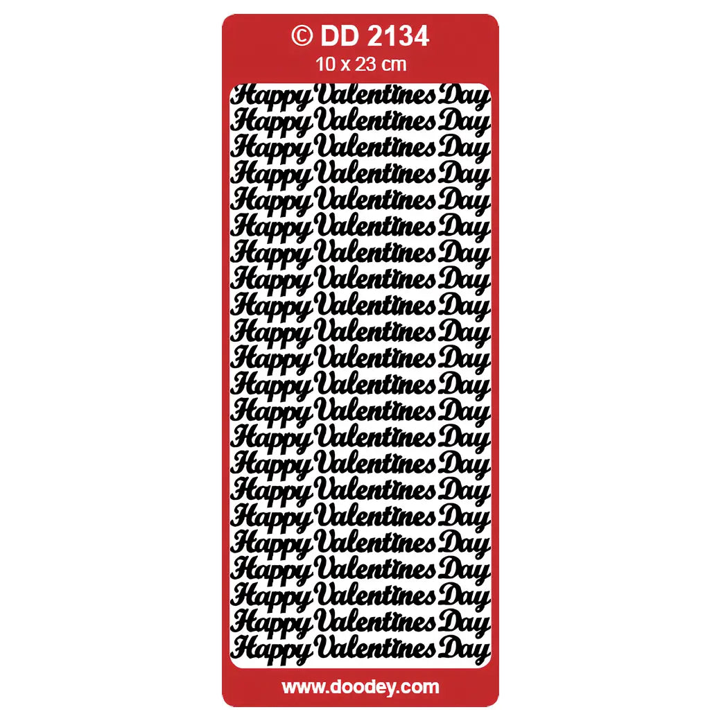 Doodey Peel-Off Outline Stickers - Happy Valentines Day