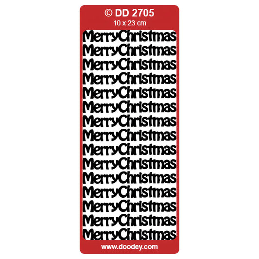 Doodey Peel-Off Outline Stickers - Merry Christmas 1
