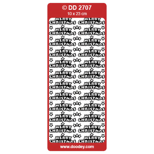 Doodey Peel-Off Outline Stickers - Merry Christmas (Shape)