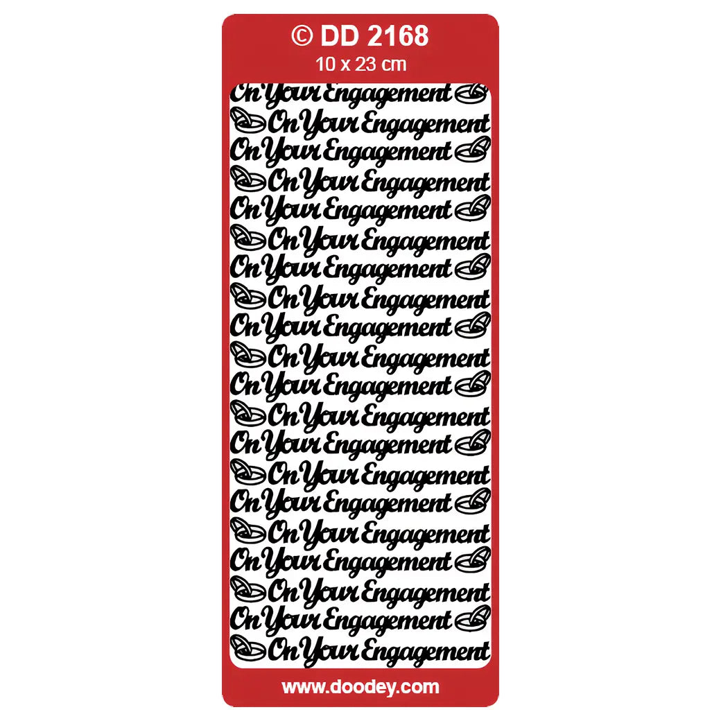 Doodey Peel-Off Outline Stickers - On Your Engagement