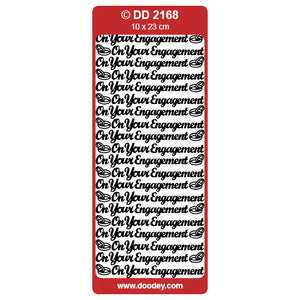 Doodey Peel-Off Outline Stickers - On Your Engagement