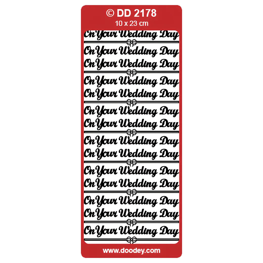 Doodey Peel-Off Outline Stickers - On Your Wedding Day