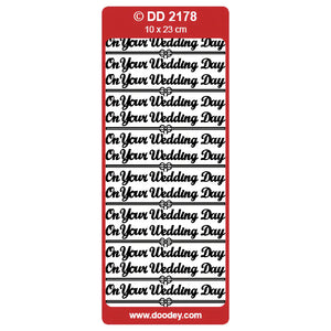 Doodey Peel-Off Outline Stickers - On Your Wedding Day