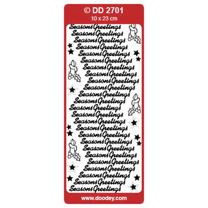 Doodey Peel-Off Outline Stickers - Seasons Greetings