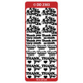 Doodey Peel-Off Outline Stickers - Thank You, Various