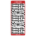 Doodey Peel-Off Outline Stickers - Thinking of You