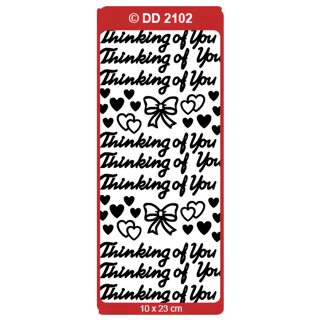 Doodey Peel-Off Outline Stickers - Thinking of You