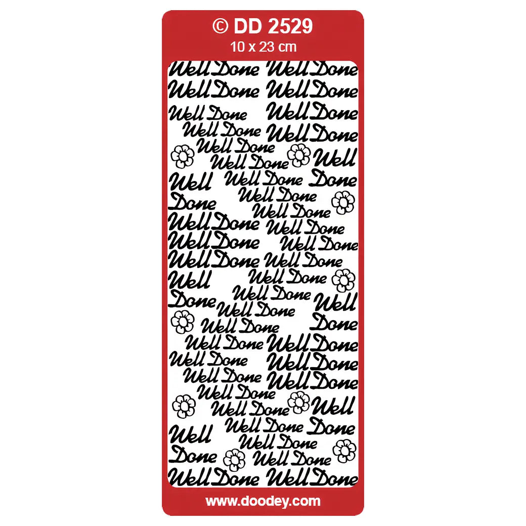 Doodey Peel-Off Outline Stickers - Well Done