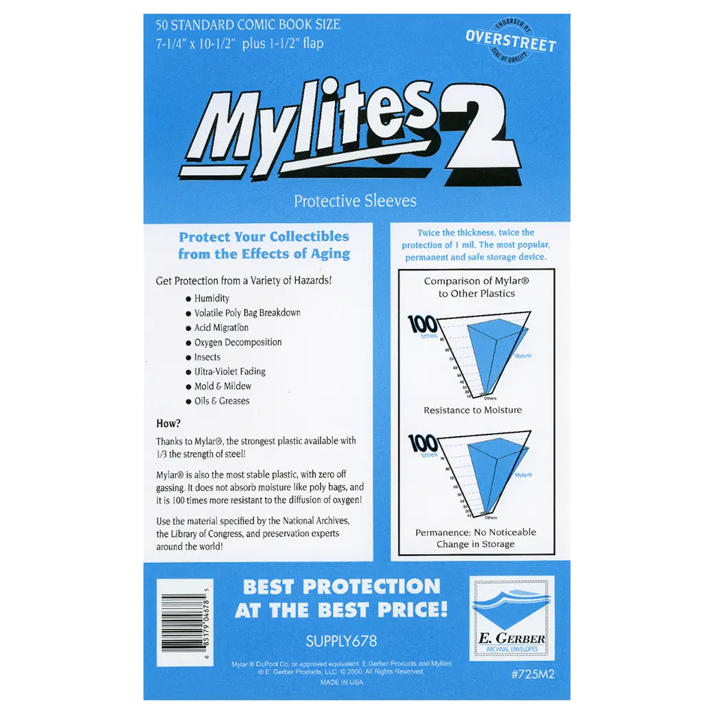 E. Gerber Mylites2 Standard Comics 725M2 | Comic book storage supplies Australia