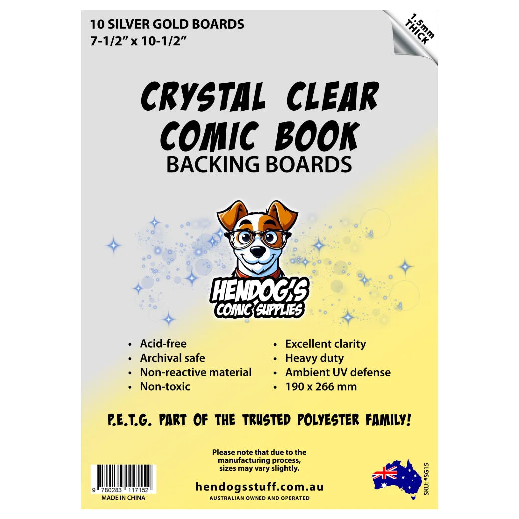 Clear Backing Boards Silver/Golden Comics | Comic book storage supplies Australia