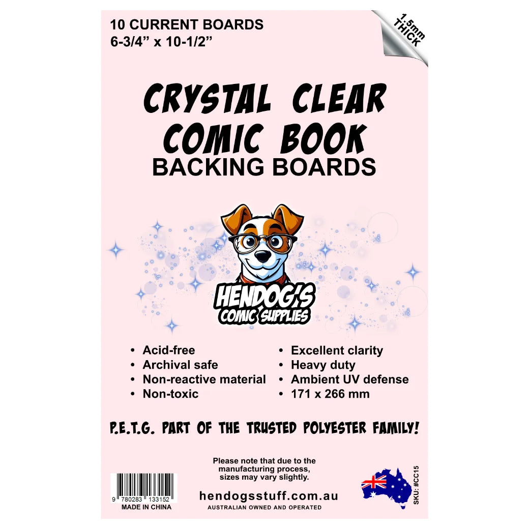 Clear Backing Boards Current Comics | Comic book storage supplies Australia