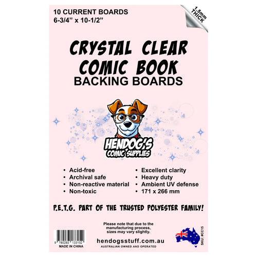 Clear Backing Boards Current Comics | Comic book storage supplies Australia