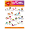 Hearty Crafts Easy 3D Toppers - Bicycles | Cardmaking craft supplies Australia