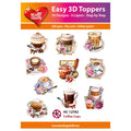 Hearty Crafts Easy 3D Toppers - Coffee Cups | Cardmaking craft supplies Australia