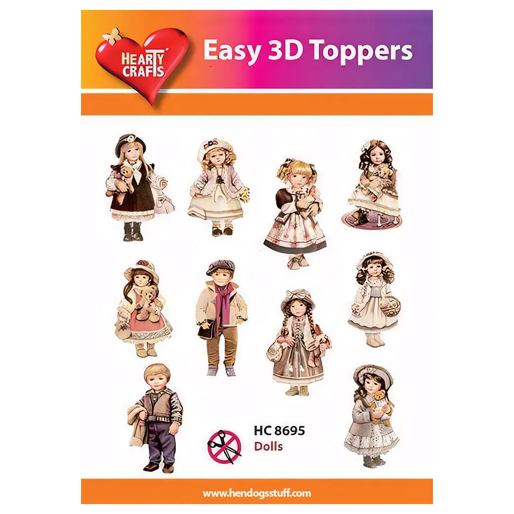 Hearty Crafts Easy 3D Toppers - Dolls | Cardmaking craft supplies Australia