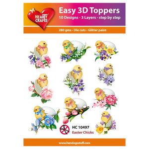 Hearty Crafts Easy 3D Toppers - Easter Chicks | Cardmaking craft supplies Australia
