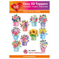 Hearty Crafts Easy 3D Toppers - Flowers in Watering Cans | Cardmaking craft supplies Australia