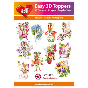Hearty Crafts Easy 3D Toppers - Garden Fairies | Cardmaking craft supplies Australia
