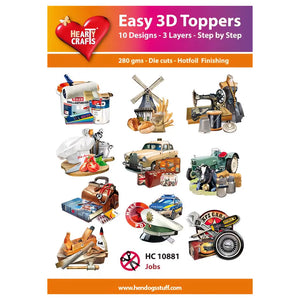 Hearty Crafts Easy 3D Toppers - Jobs | Cardmaking craft supplies Australia