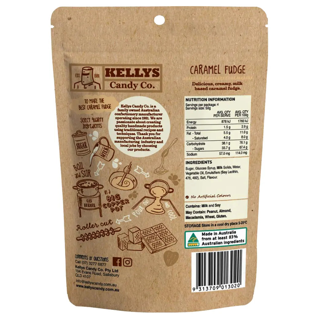 Kellys Candy Co. Caramel Fudge | Australian made confectionery