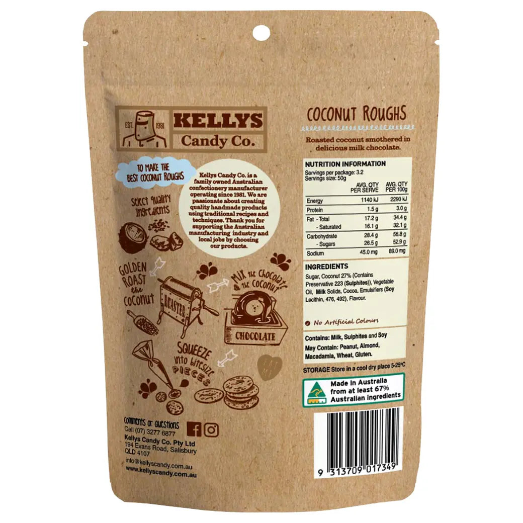 Kellys Candy Co. Coconut Roughs | Australian made confectionery