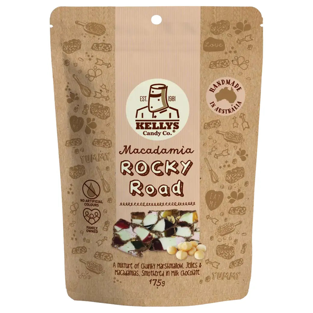 Kellys Candy Co. Macadamia Rocky Road | Australian made confectionery
