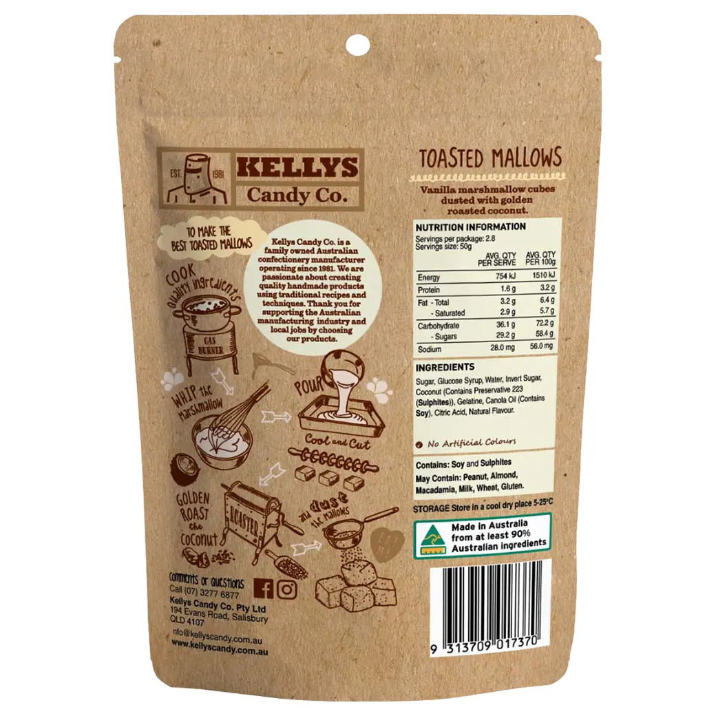Kellys Candy Co. Toasted Mallows | Australian made confectionery