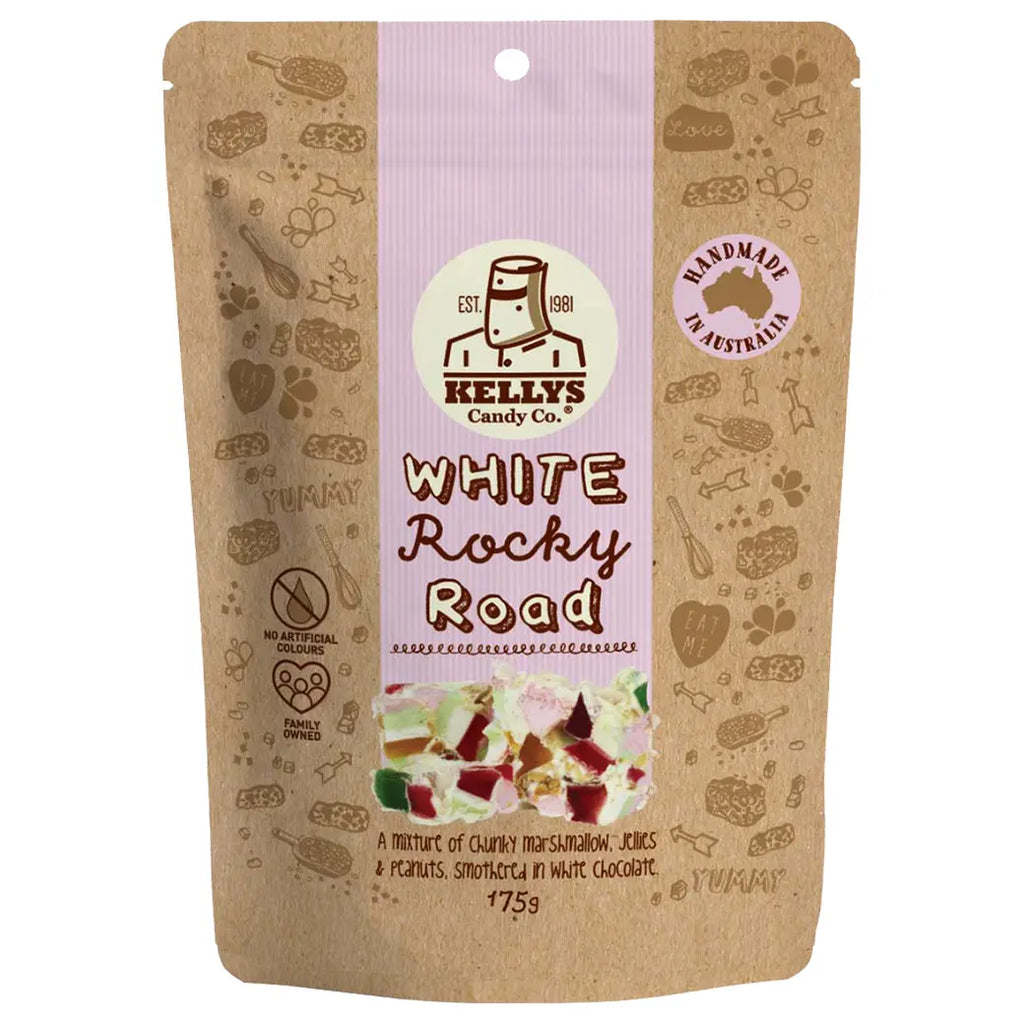 Kellys Candy Co. White Rocky Road | Australian made confectionery