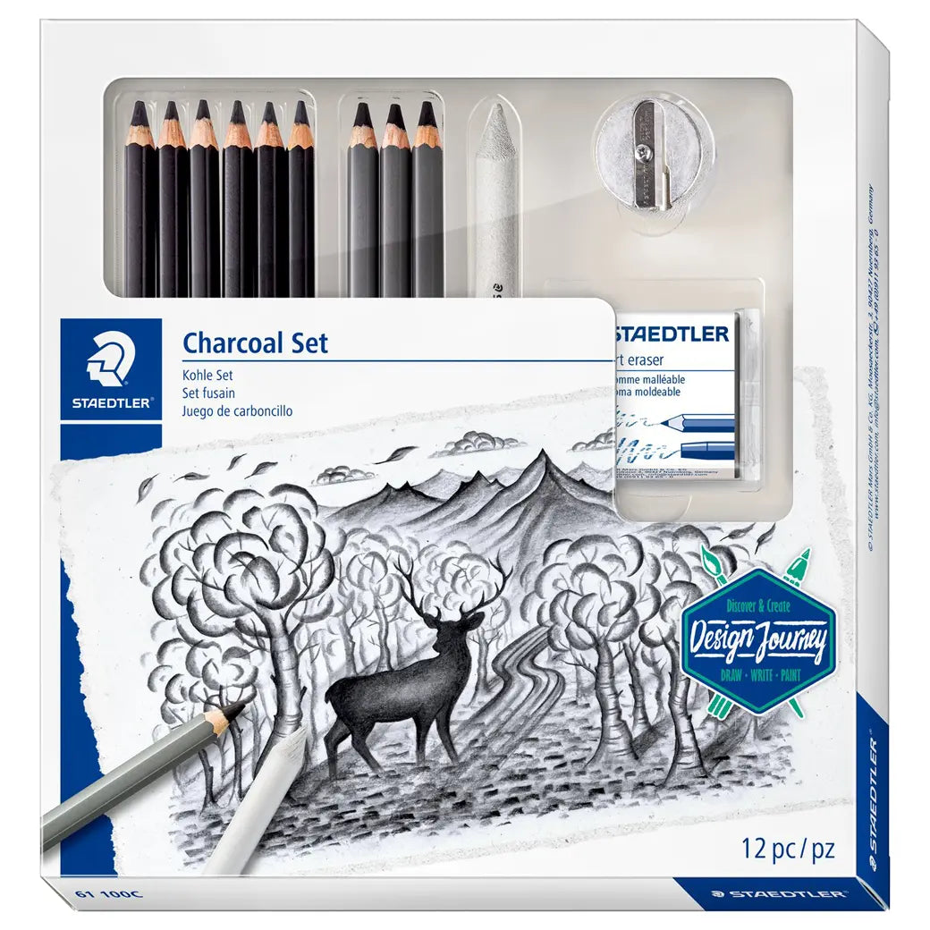 STAEDTLER Design Journey Mixed Lumograph Charcoal Set | Illustration & drawing art supplies Australia