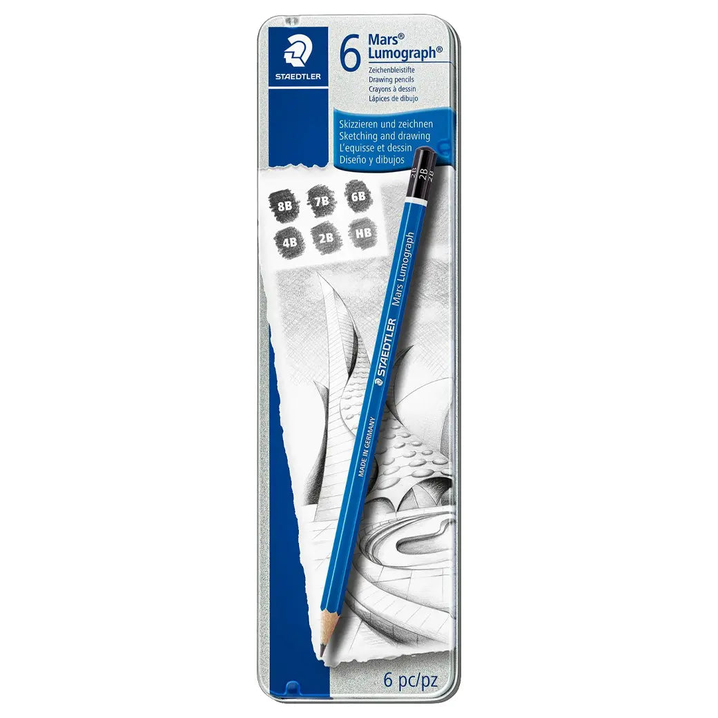 STAEDTLER Mars Lumograph 6 Degrees Set | Illustration & drawing art supplies Australia