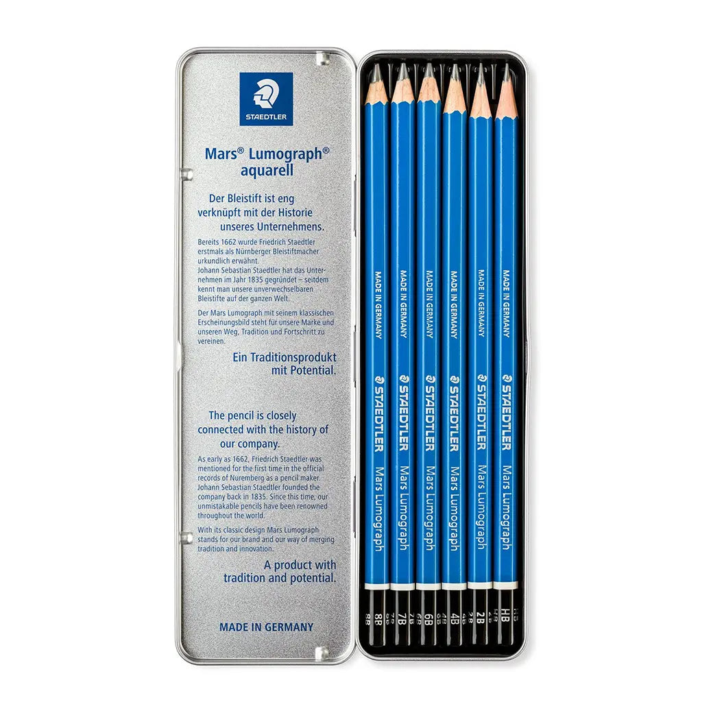 STAEDTLER Mars Lumograph 6 Degrees Set | Illustration & drawing art supplies Australia