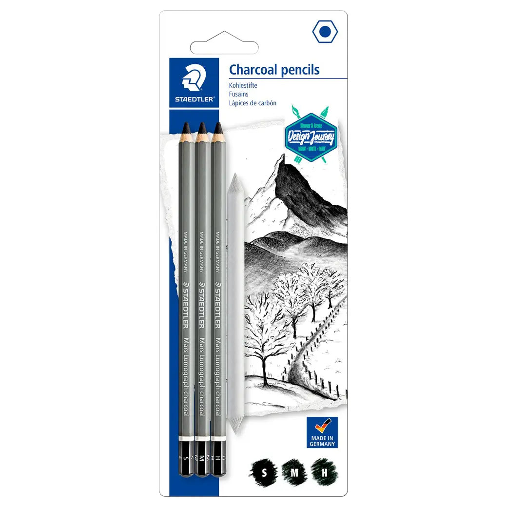 STAEDTLER Mars Lumograph Charcoal Set | Illustration & drawing art supplies Australia